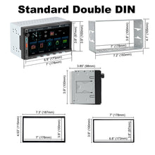 Load image into Gallery viewer, Alondy Double Din Car Stereo with 7" Touchscreen Compatible with [Wireless] Apple CarPlay/Android Auto Bluetooth AM/FM Radio 2 USB Backup Camera

